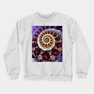 Purple Spiral Pattern Crewneck Sweatshirt